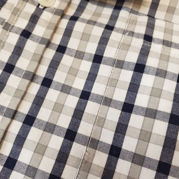 Gray/Blue Express LS Button Down - L (EUC) - Picture 7 of 7